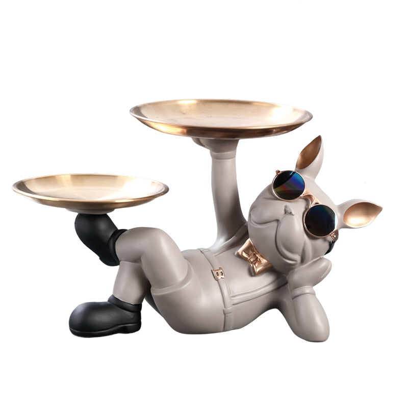 Cute French Bulldog Resin Figurine, Perfect for Tabletop Decoration