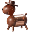 Artistic Creativity Gift Home European Decoration Wooden Crafts Gentleman Dog Calendar