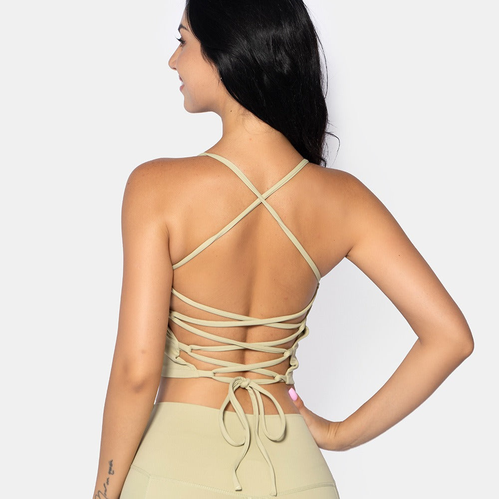 Backless Woman Yoga Bra Top – European Style (TOP ONLY / SOLO EL TOP)
