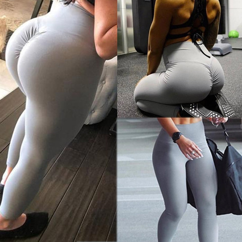 High Waist Seamless Women's Leggings - Scrunch Butt Lift