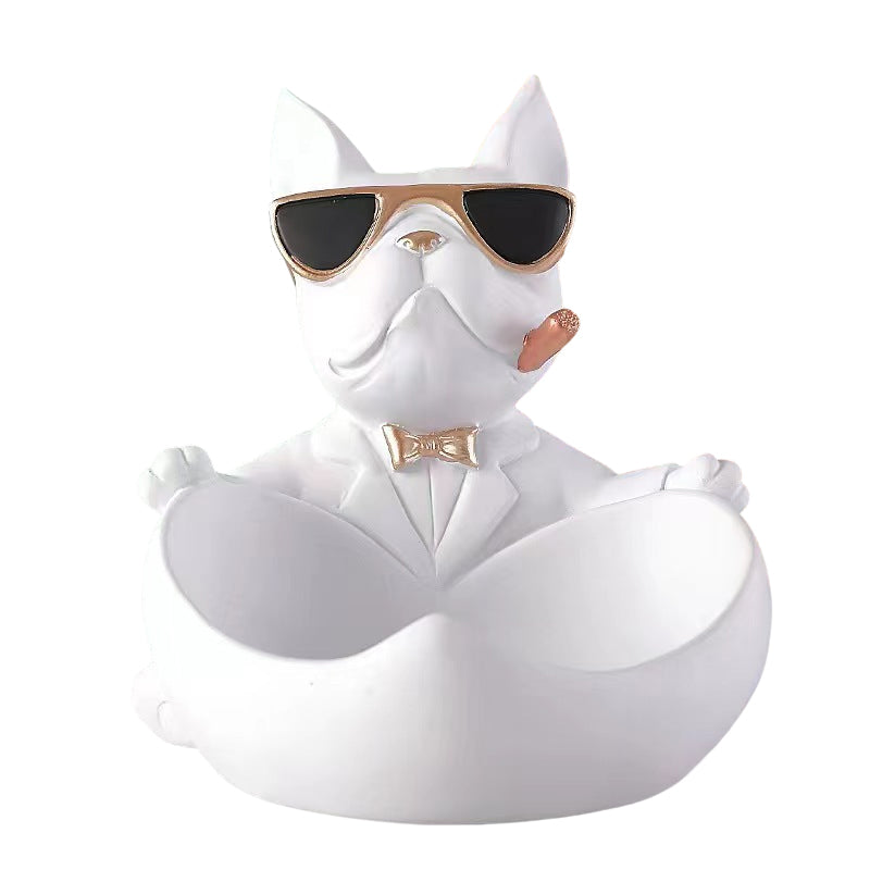 Cute French Bulldog Resin Figurine, Perfect for Tabletop Decoration