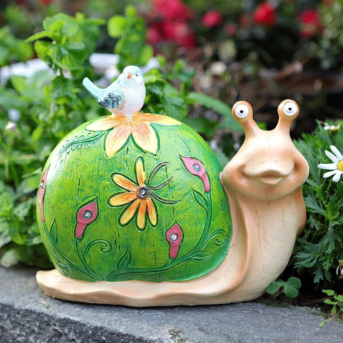 Solar Resin Snail Outdoor Simulation Garden Decoration