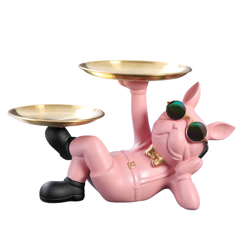 Cute French Bulldog Resin Figurine, Perfect for Tabletop Decoration