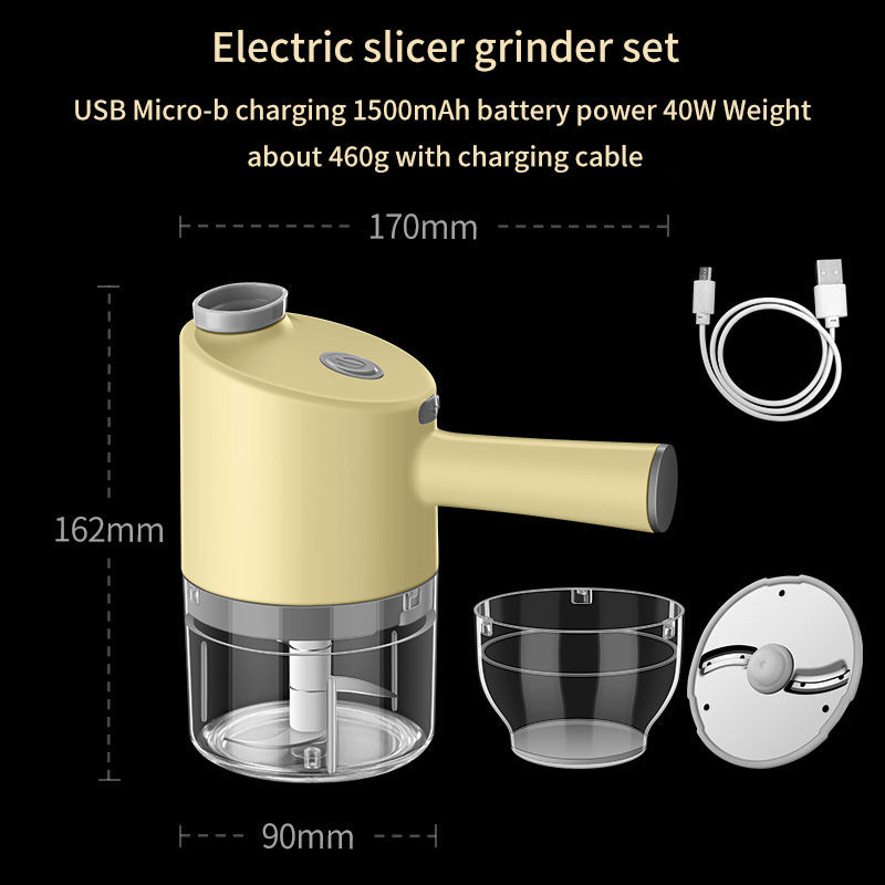 Multifunctional electric kitchen vegetable cutter for lazy people, handheld vegetable cutter