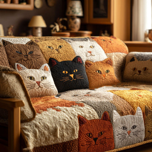 Light luxury living room home velvet sofa cushion dust-proof animal decoration mat