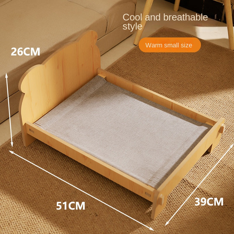Universal Pet Bed Pet Nest Dog Nest Removable Solid Wood Bed Cute Kitten Princess Bed Pet Supplies