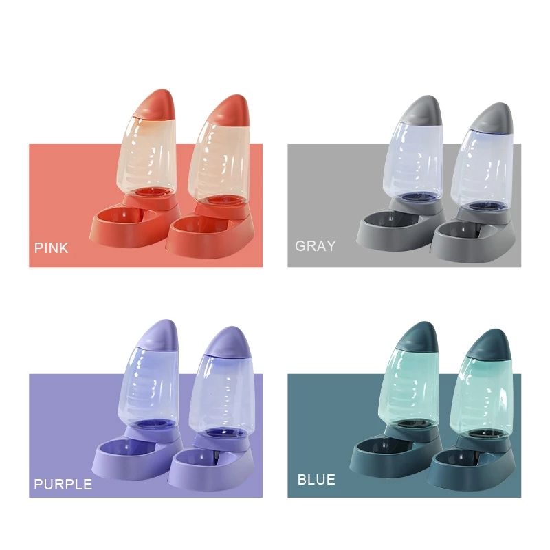 Pet Drinking Water Feeding Bowl Sailboat Type Large Capacity Cat Bowl Dog Food Bowl Transparent Cat Water Dispenser Dog Bowl