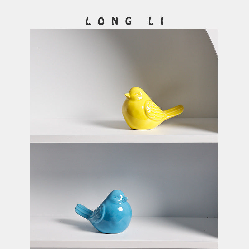Ceramic Bird Ins Modern Minimalist Nordic Cute Small Fresh Ornaments Home Living Room Office Decoration Bird