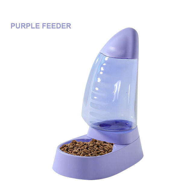 Pet Drinking Water Feeding Bowl Sailboat Type Large Capacity Cat Bowl Dog Food Bowl Transparent Cat Water Dispenser Dog Bowl