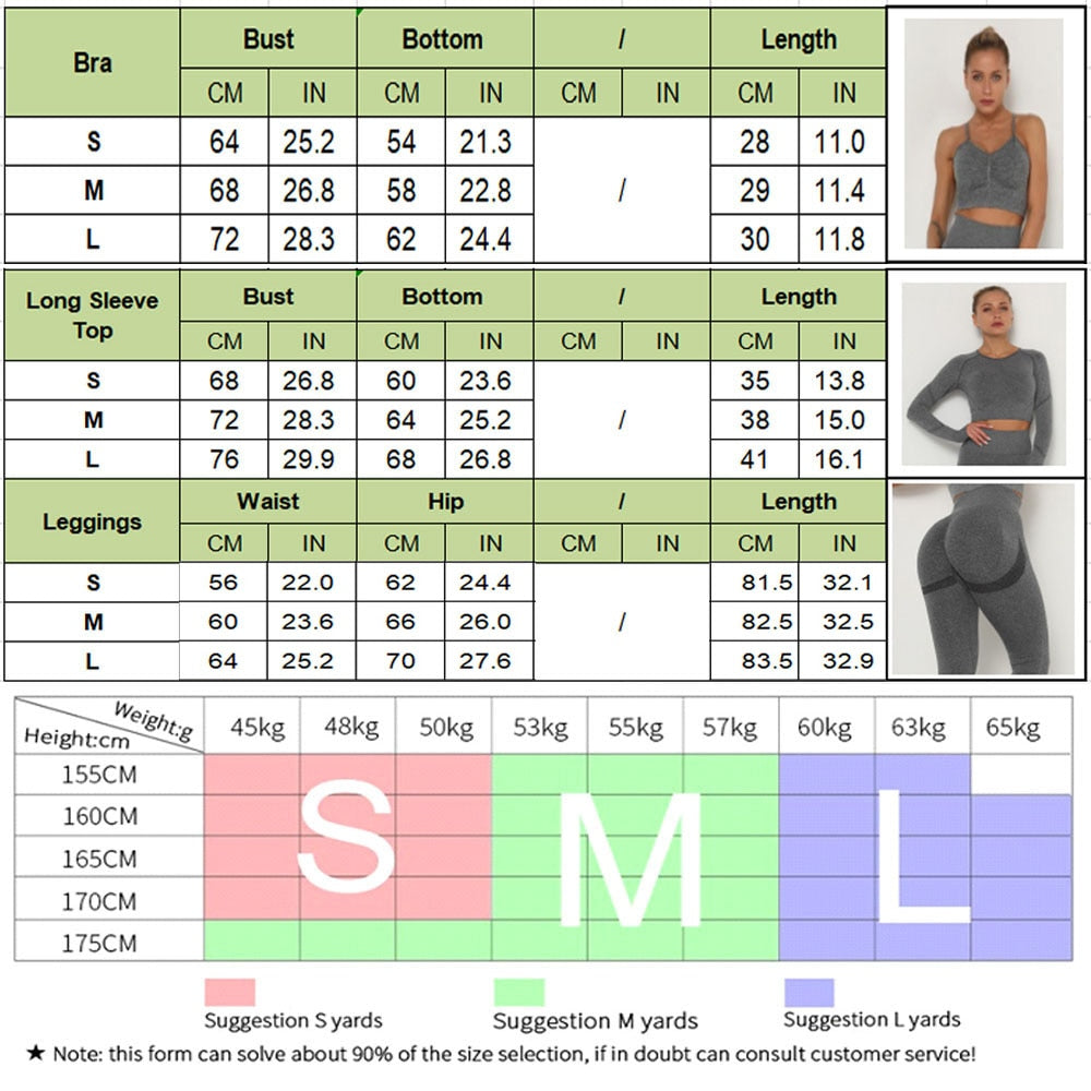 Seamless Gym Outfit Set – Top + Women's Leggings