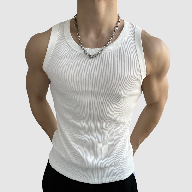 Men's Ribbed Cotton Sleeveless Vest