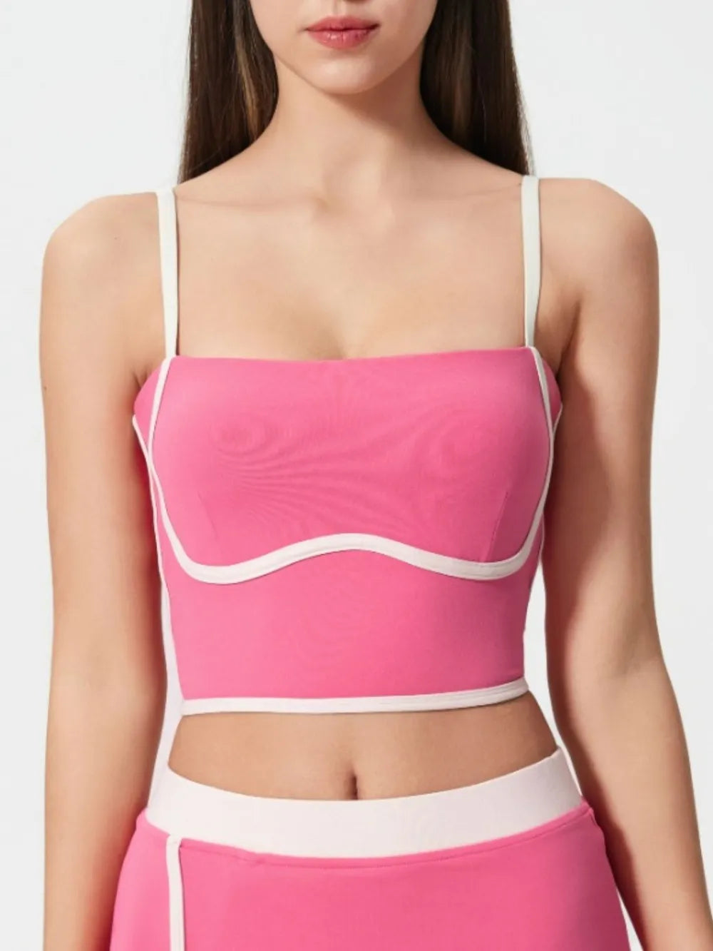 Square Neck Women's Active Cami Top – Removable Chest Pads