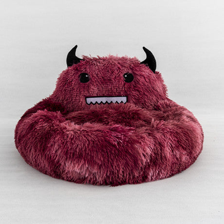 Pet Supplies Plush Small Monster Pet Nest Mattress Creative Dog Bed Autumn And Winter Warm Cat Bed