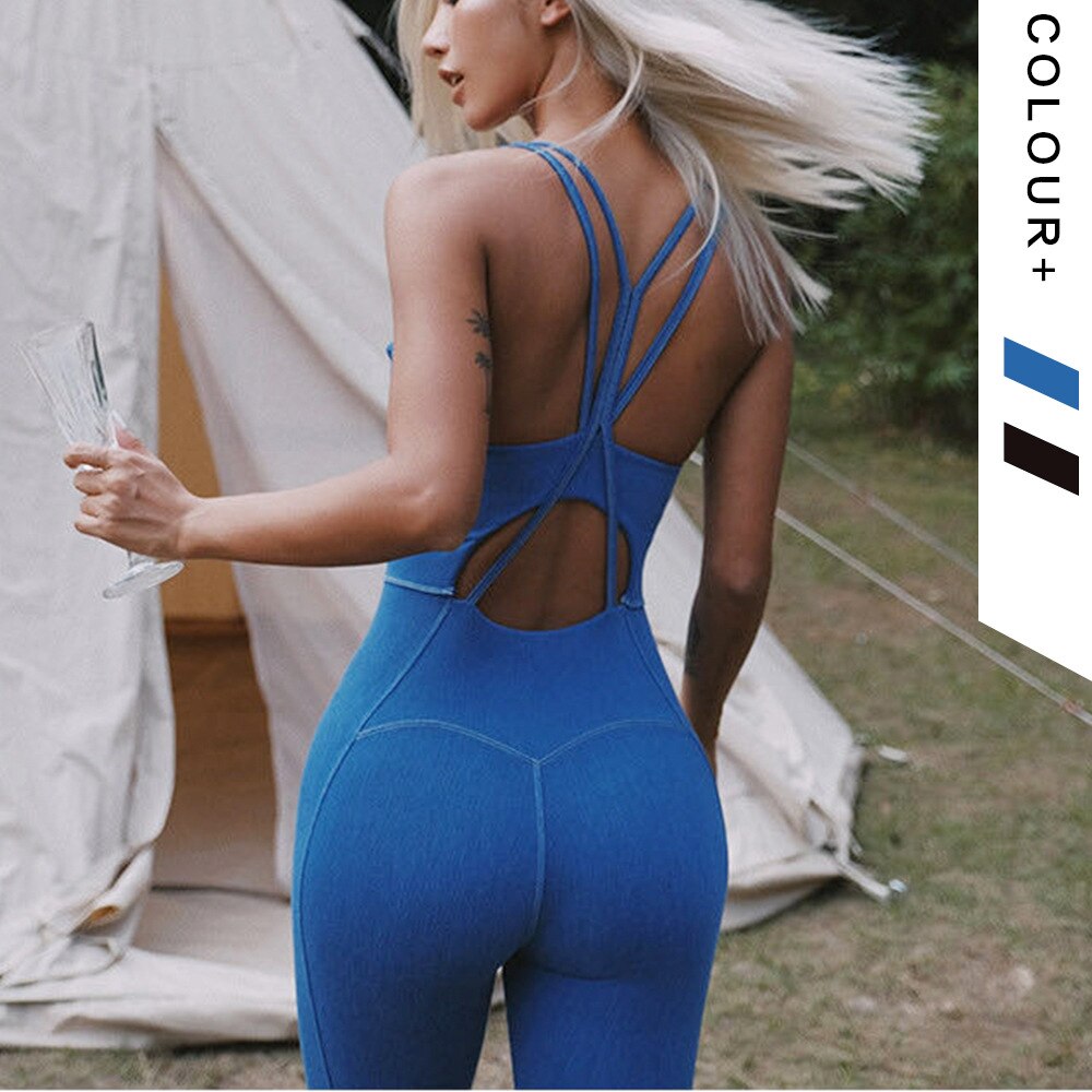 Women's Cross Back Sleeveless Yoga Set
