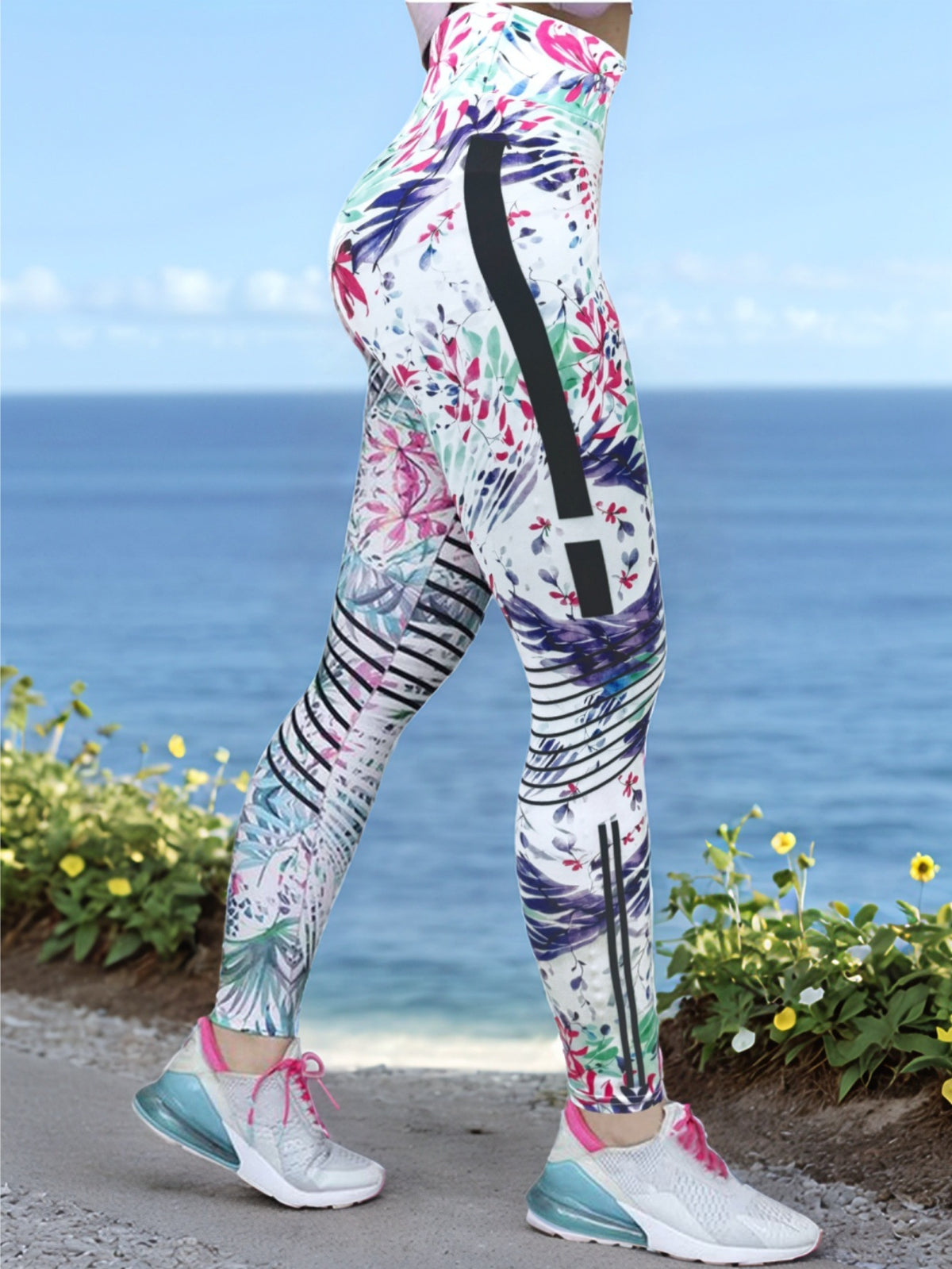 Printed High Waist Women's Leggings – Tummy Control