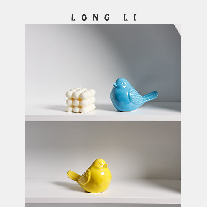 Ceramic Bird Ins Modern Minimalist Nordic Cute Small Fresh Ornaments Home Living Room Office Decoration Bird