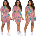 Printed Seamless Yoga Set – Women's Leggings + Top