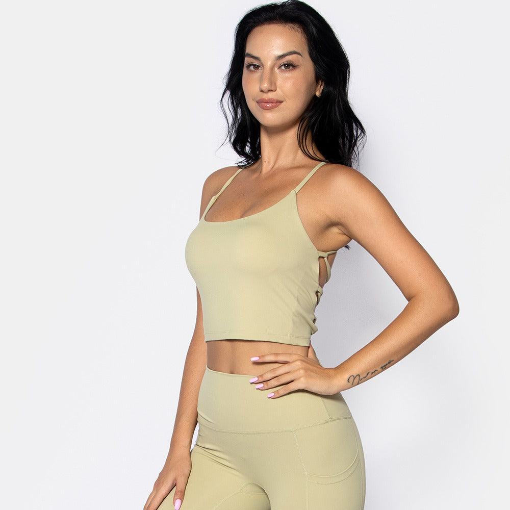 Backless Woman Yoga Bra Top – European Style (TOP ONLY / SOLO EL TOP)