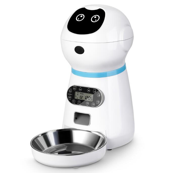 3.5L Automatic Robot Pet Feeder Smart Pet Feeder Stainless Steel Food Tray