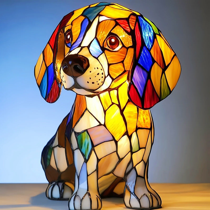Animal resin LED night light, a cute bedside lamp for living rooms and bedrooms.