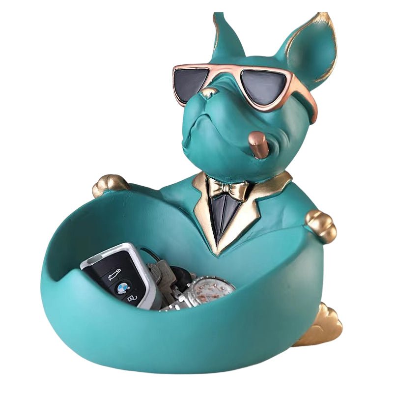 Cute French Bulldog Resin Figurine, Perfect for Tabletop Decoration
