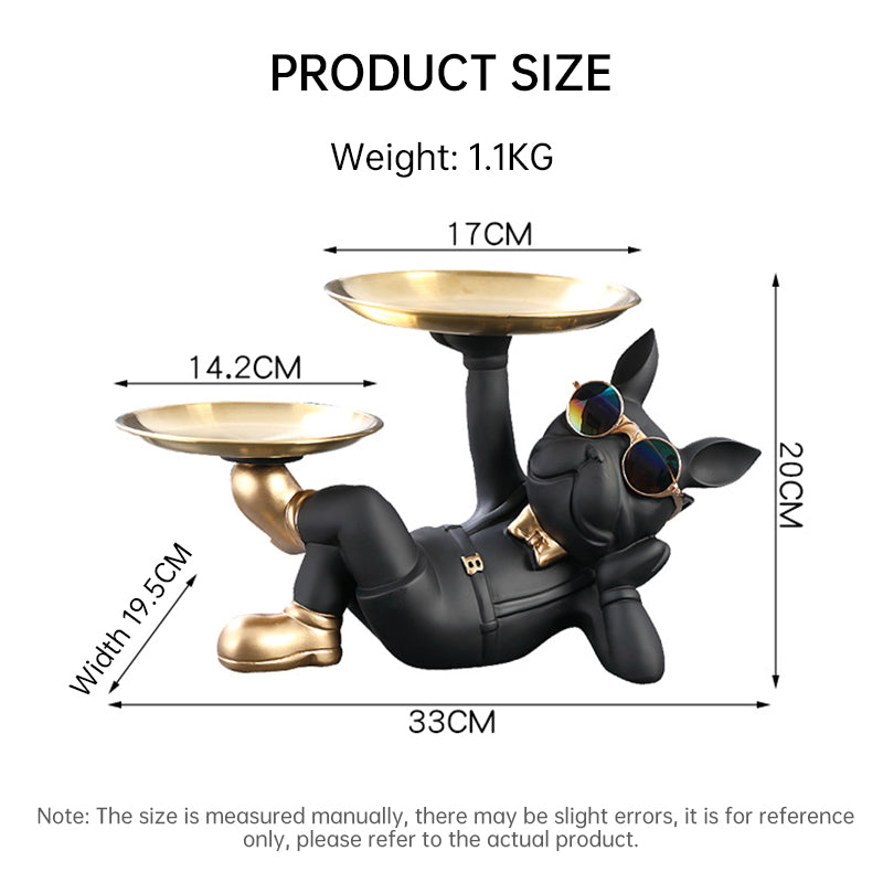Cute French Bulldog Resin Figurine, Perfect for Tabletop Decoration