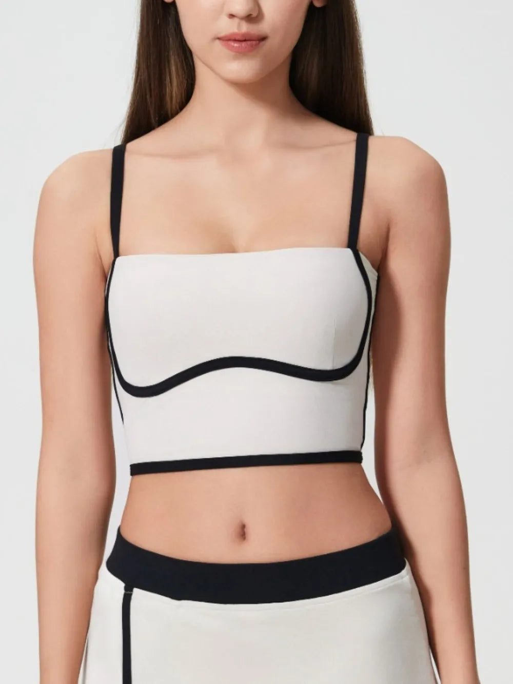 Square Neck Women's Active Cami Top – Removable Chest Pads
