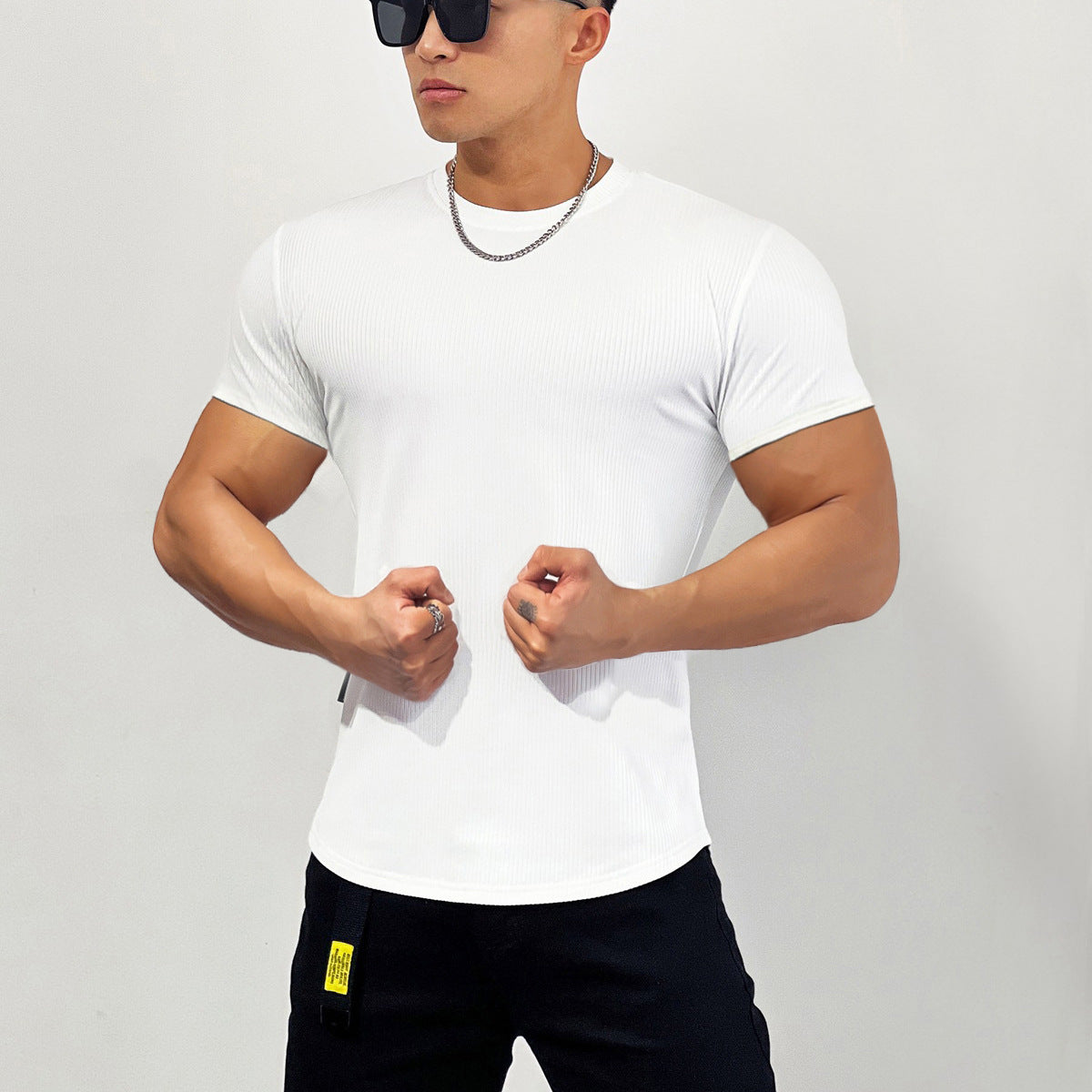 Men's Quick-Dry Stripe Sport T-Shirt