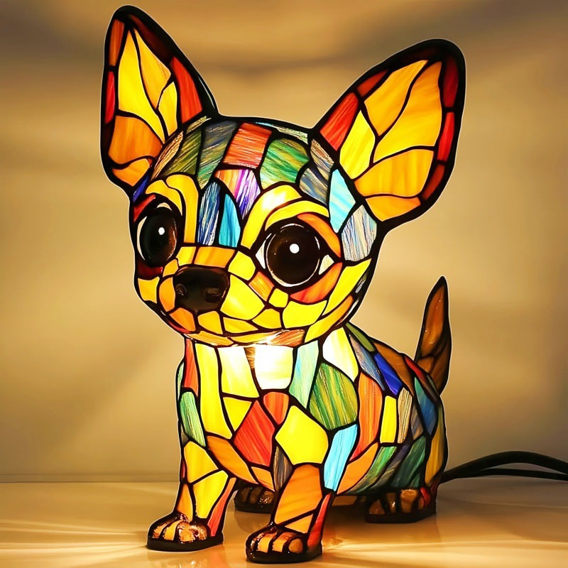 Animal resin LED night light, a cute bedside lamp for living rooms and bedrooms.