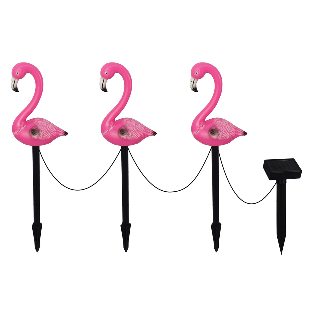 New LED Solar Outdoor Landscape Lights Flamingo One For Three Modern Garden Lights Garden Decoration Lawn Lights