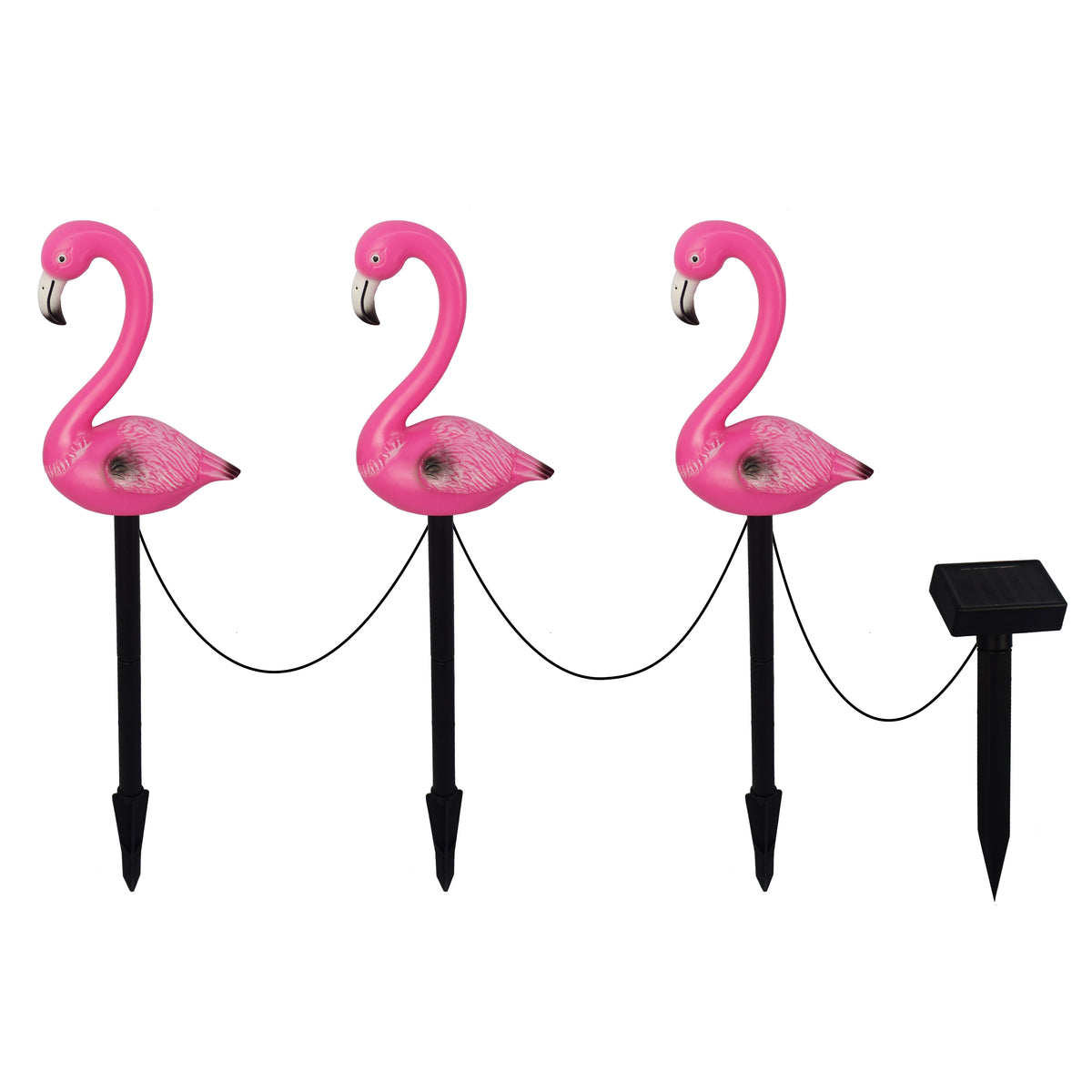 New LED Solar Outdoor Landscape Lights Flamingo One For Three Modern Garden Lights Garden Decoration Lawn Lights
