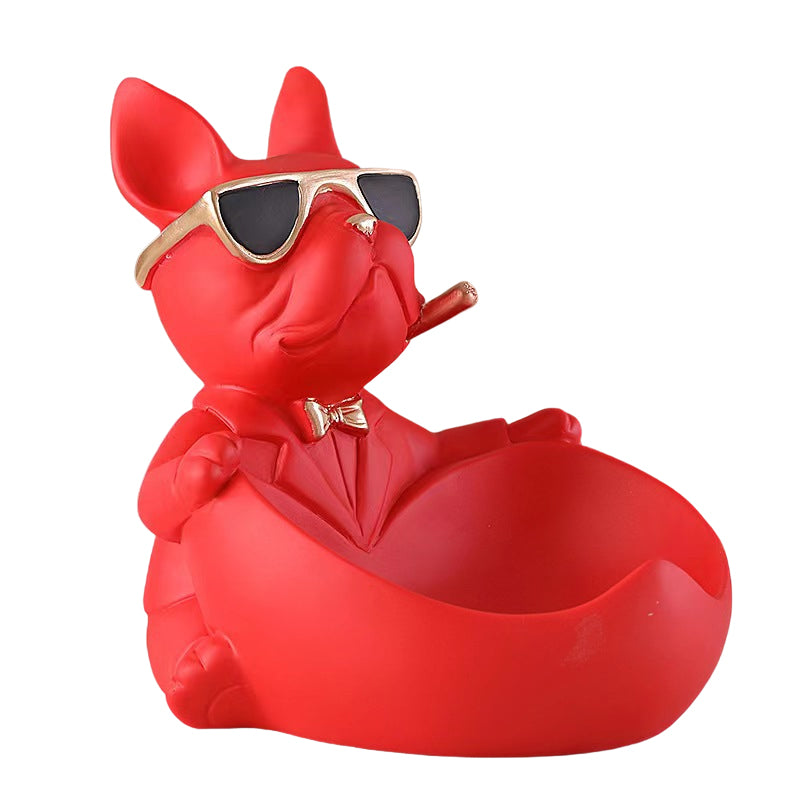 Cute French Bulldog Resin Figurine, Perfect for Tabletop Decoration