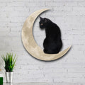 Bedroom Metal Wall Art Moon Cat Indoor And Outdoor Crafts Cat Decoration Wall Decoration