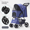 Pet Summer Cat Cart Light Dog Folding Pet Cart Four-Wheeled Dog Travel