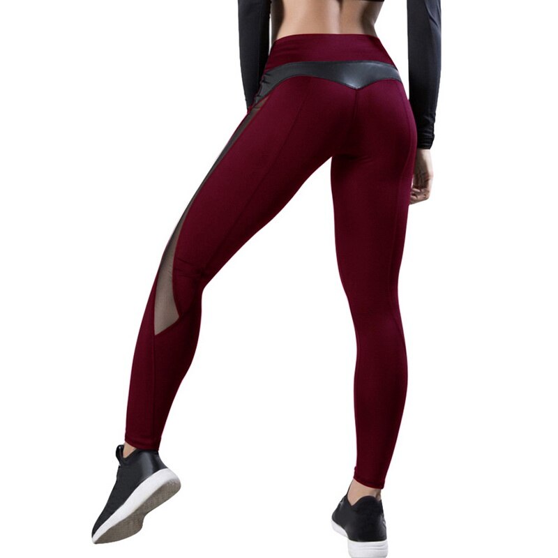 High Waist Mesh Yoga Women's Leggings – Push Up