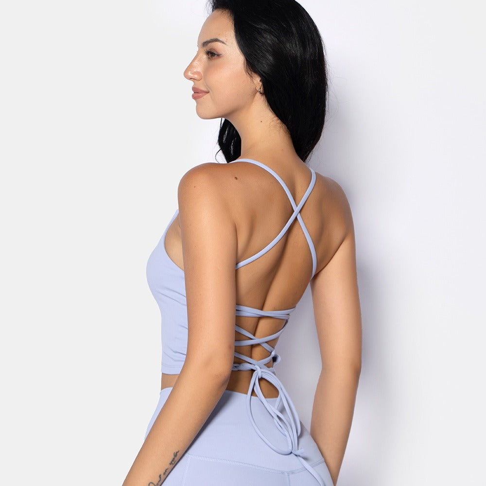 Backless Woman Yoga Bra Top – European Style (TOP ONLY / SOLO EL TOP)
