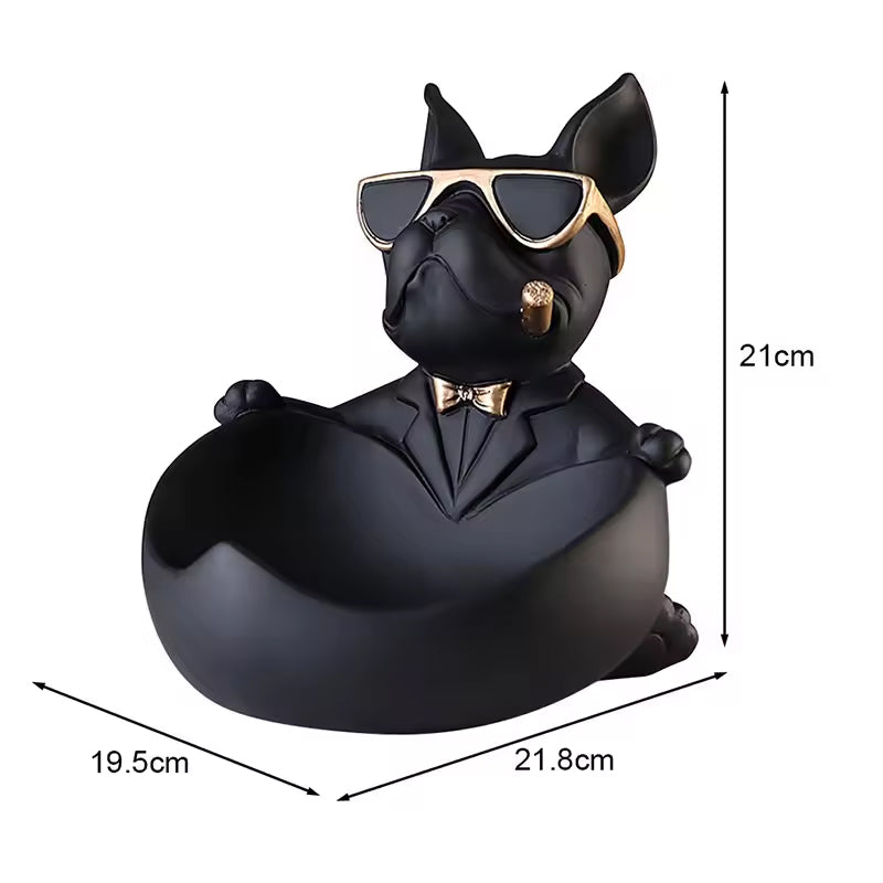 Cute French Bulldog Resin Figurine, Perfect for Tabletop Decoration
