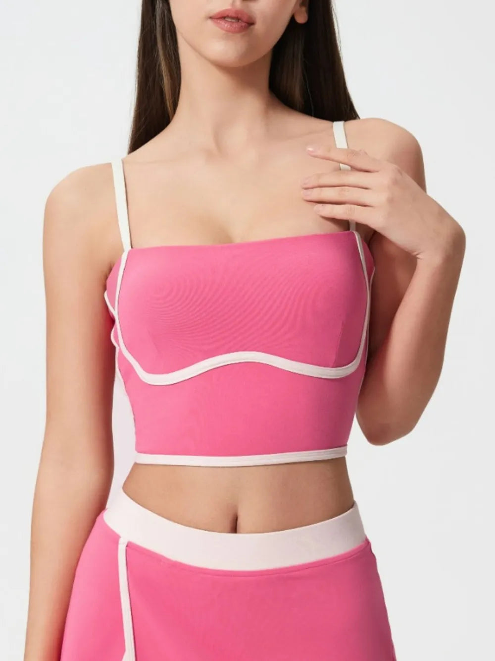 Square Neck Women's Active Cami Top – Removable Chest Pads