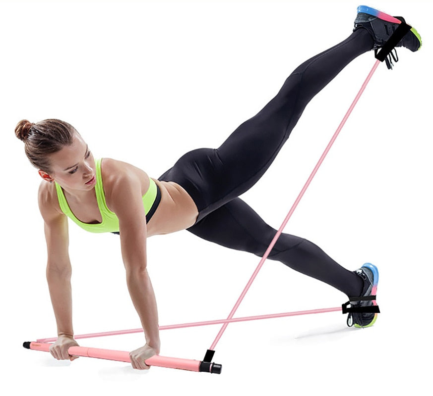Pilates Toning Bar with Resistance Bands