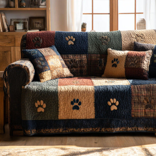 Light luxury living room home velvet sofa cushion dust-proof animal decoration mat