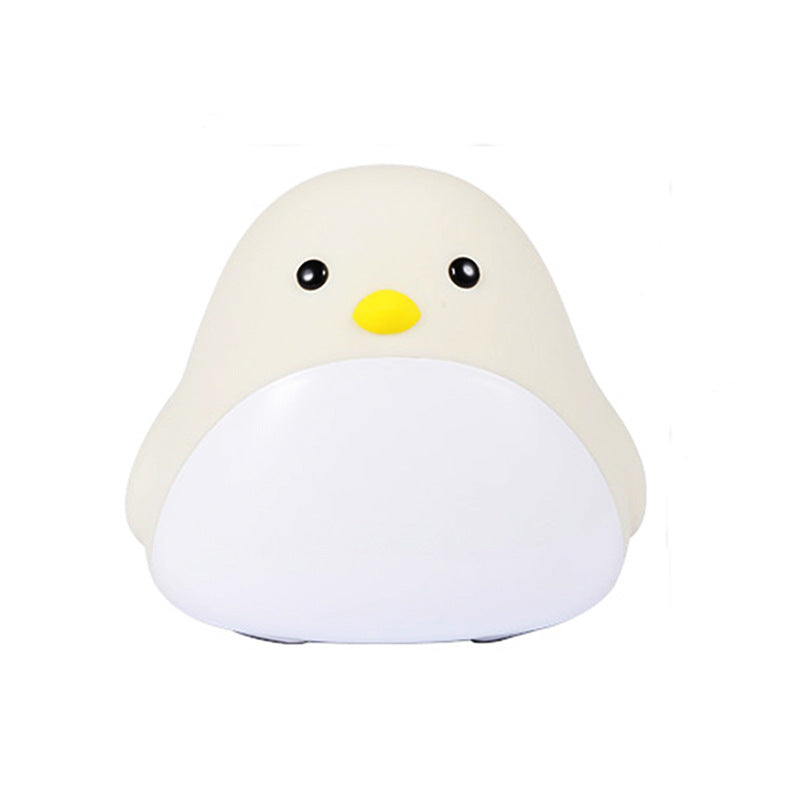 Time Bird LED Bedside Night Light, Cartoon Student Silent Electronic Clock with USB Charging for Bedroom and Dormitory