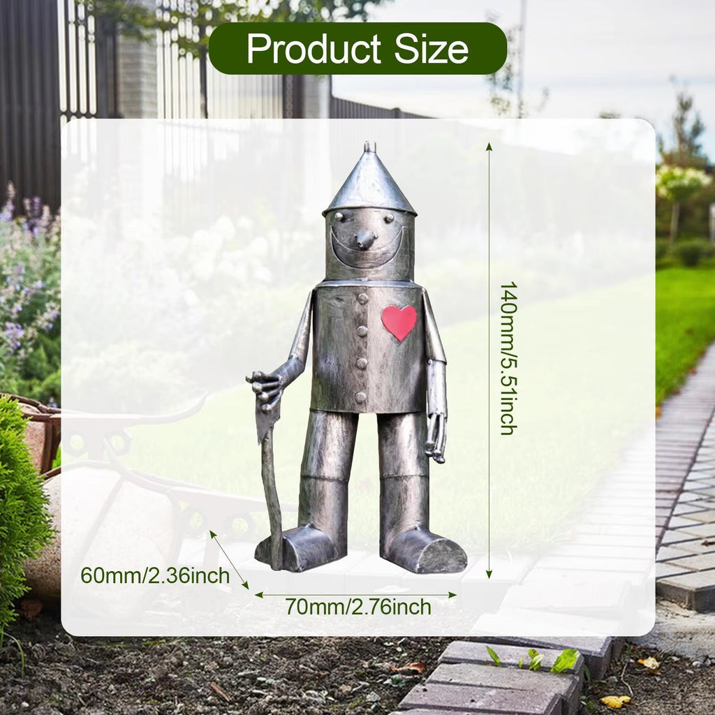 Garden Statue Resin Tin Man Ornaments Sculpture for Lawn Balcony Home