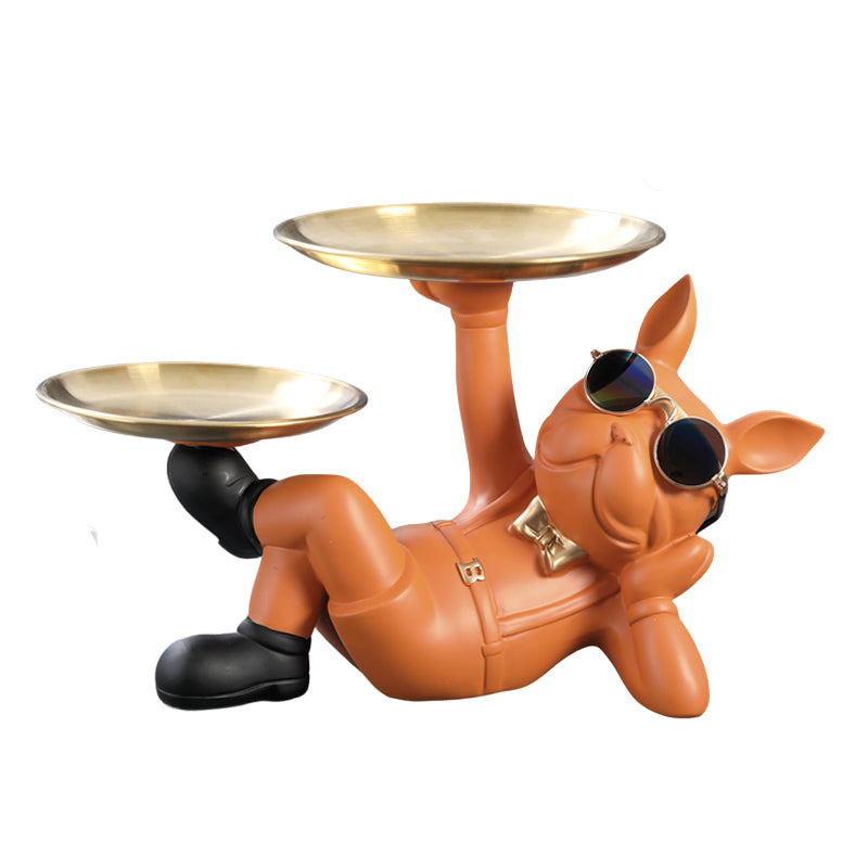 Cute French Bulldog Resin Figurine, Perfect for Tabletop Decoration