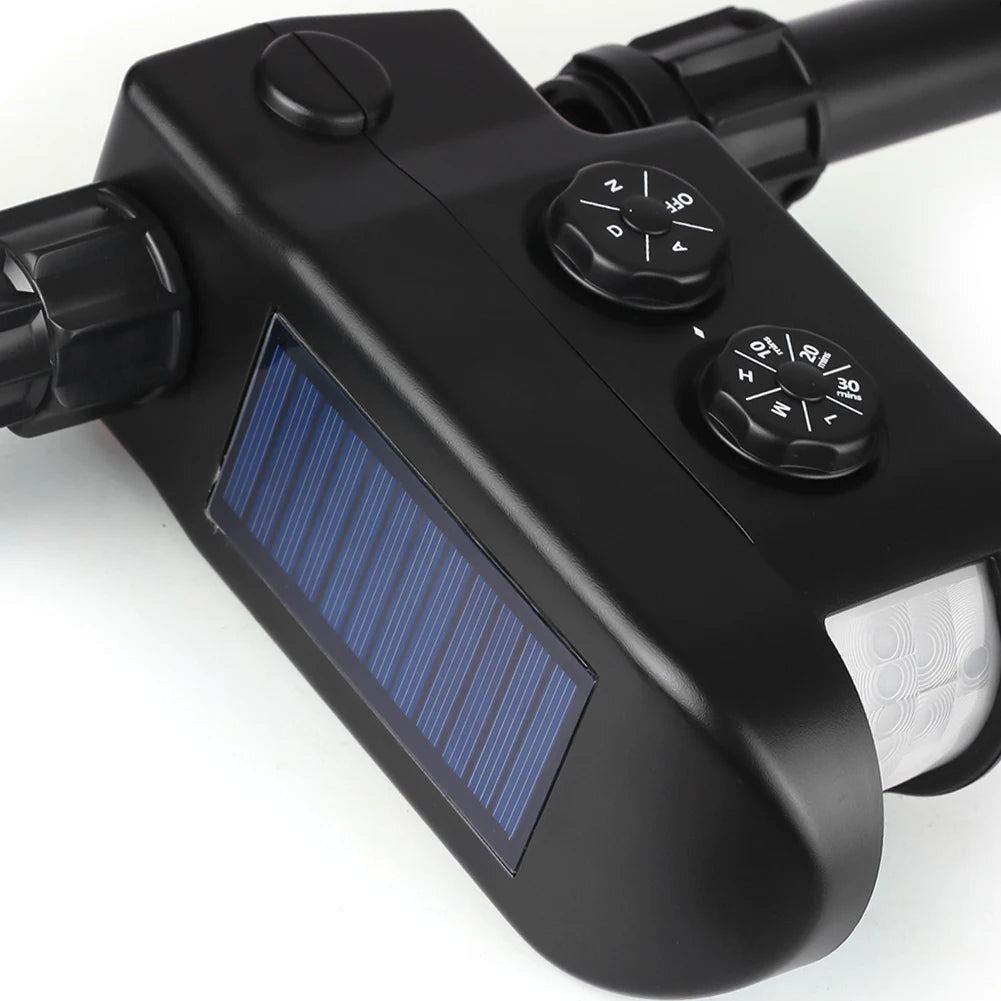 Solar Powered Motion Activated Animal Bird Mouse Repellent Garden Lawn Sprinkler invading animal away from the garden orchard